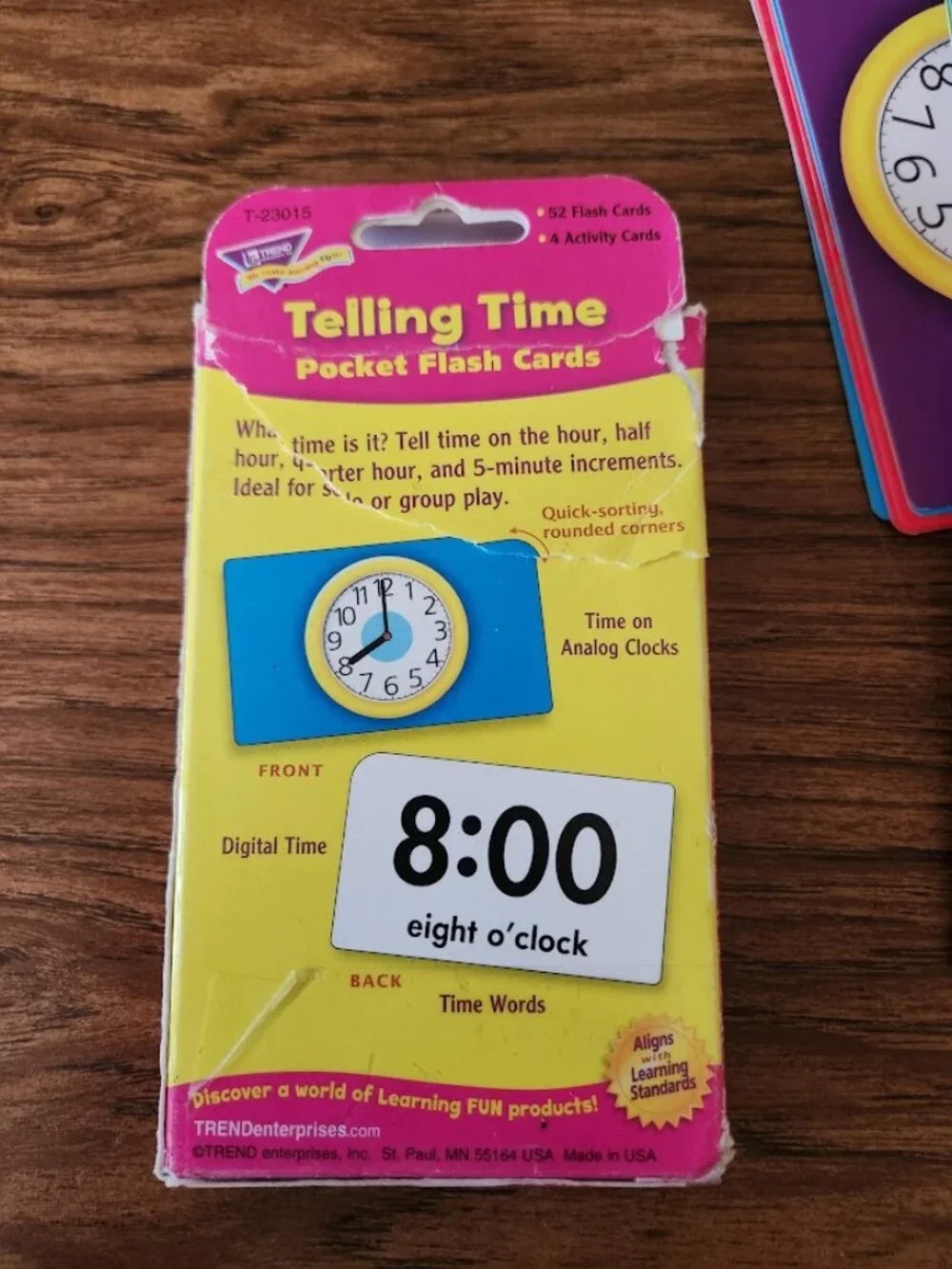 Lakeshore Learning Telling Time Pocket Flash Cards Educational Tools Studying Ma